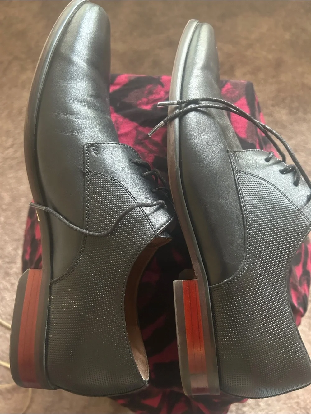 Florsheim Postino Plain Toe Oxford Black Leather Men's Lace-Up Dress Shoes